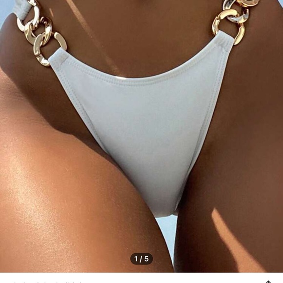 SHEIN White with Faux Metal Accents - Picture 5 of 5